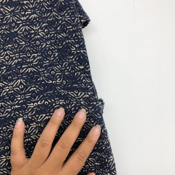 Lucky Brand  Blue Abstract Patterned Scoop Neck Jersey Midi Dress M - Picture 12 of 16